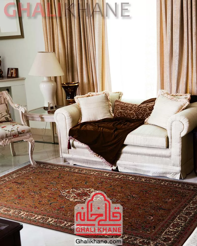 قالیخانه -   فرش ستاره کویر یزد کلکسیون ایساتیس 500 شانه کد IA-I046-8310