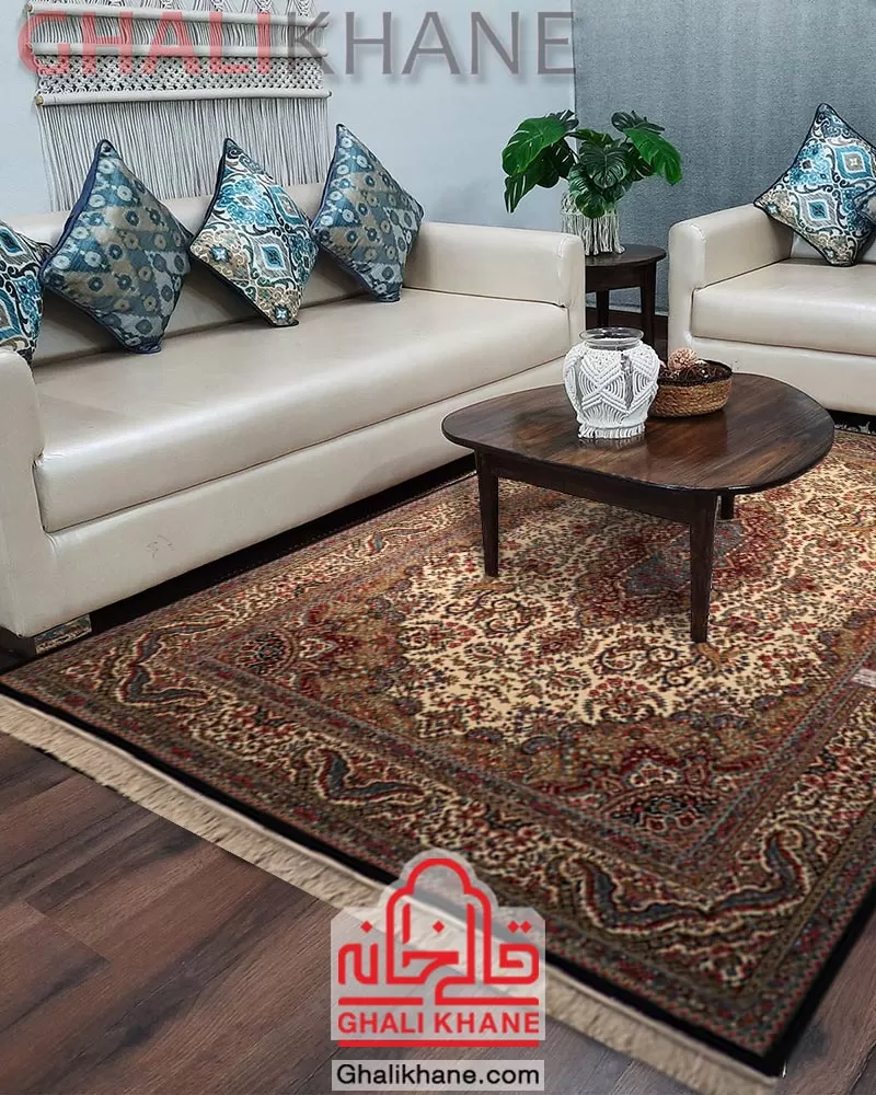 خرید آنلاین فرش ستاره کویر یزد کلکسیون ایساتیس 500 شانه کد IA-K027-8000