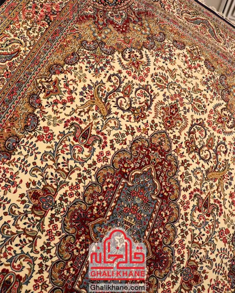 فرش ستاره کویر یزد کلکسیون ایساتیس 500 شانه کد IA-K027-8000 نمایندگی رسمی
