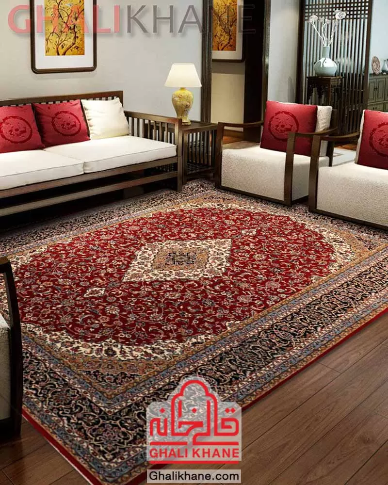 قالیخانه -   فرش ستاره کویر یزد کلکسیون ایساتیس 500 شانه کد IA-V003-8049