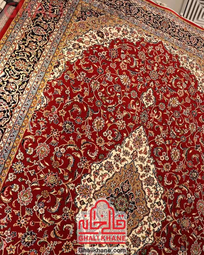 فرش ستاره کویر یزد کلکسیون ایساتیس 500 شانه کد IA-V003-8049