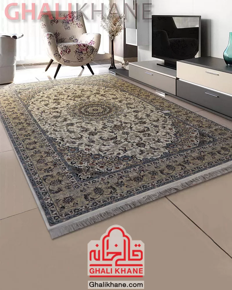 قالیخانه -  فرش ستاره کویر یزد کلکسیون زهره نوین 700 شانه کد HN-H051-1101