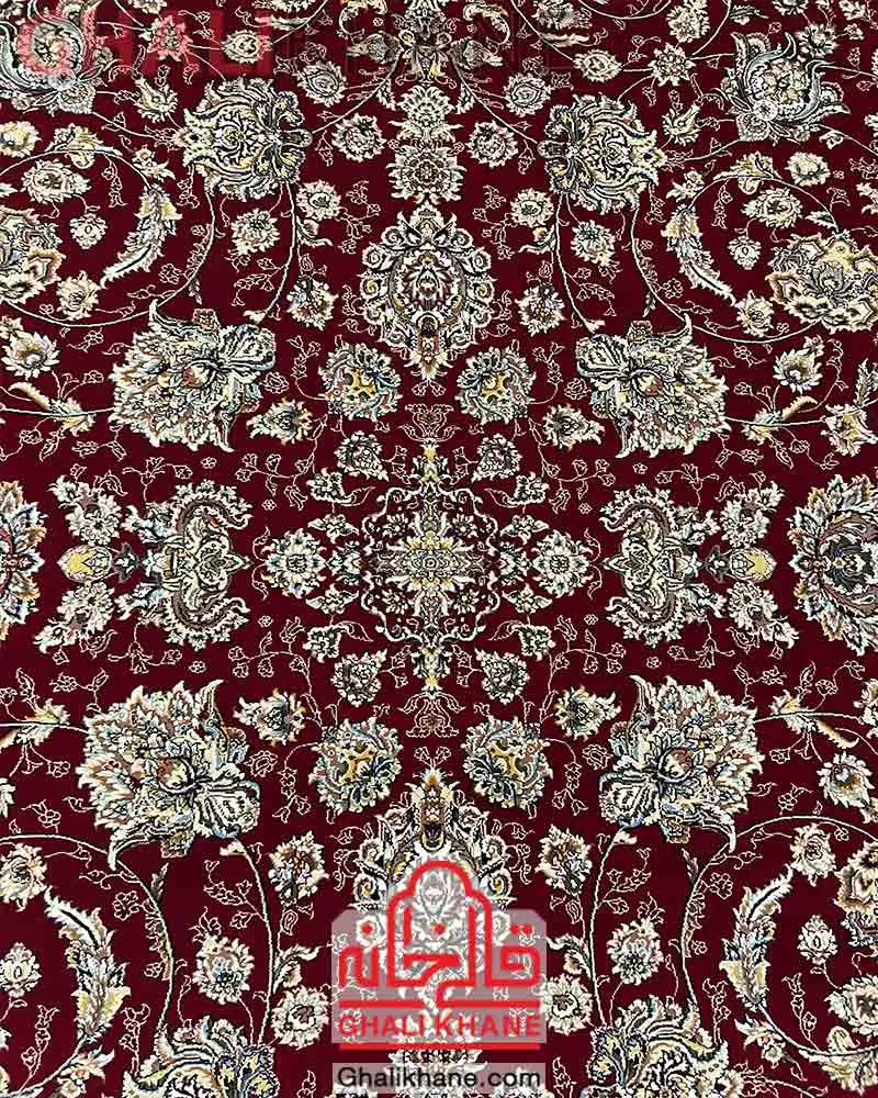 فرش 700 شانه زمرد مشهد قرمز کد 25010