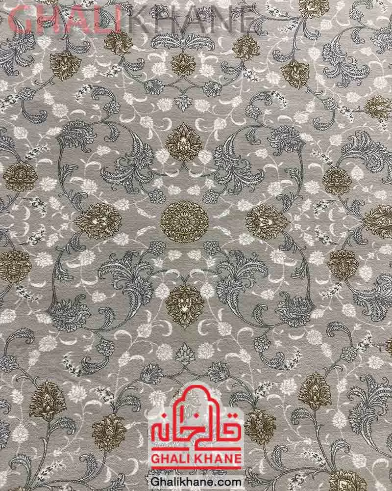 فرش نگین مشهد 700 شانه کد 2612 نقره ای