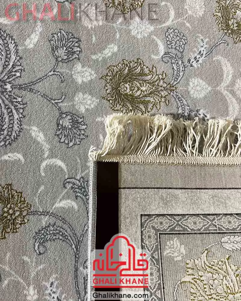 فرش نگین مشهد 700 شانه کد 2612 نقره ای