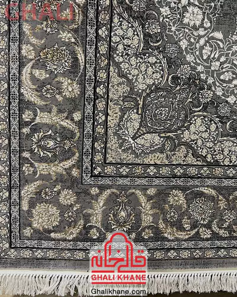 فرش زمرد مشهد 700 شانه کد 35070 طوسی روشن