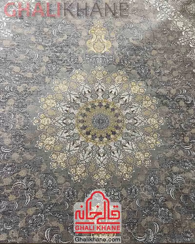 فرش زمرد مشهد 700 شانه کد 35070 طوسی روشن