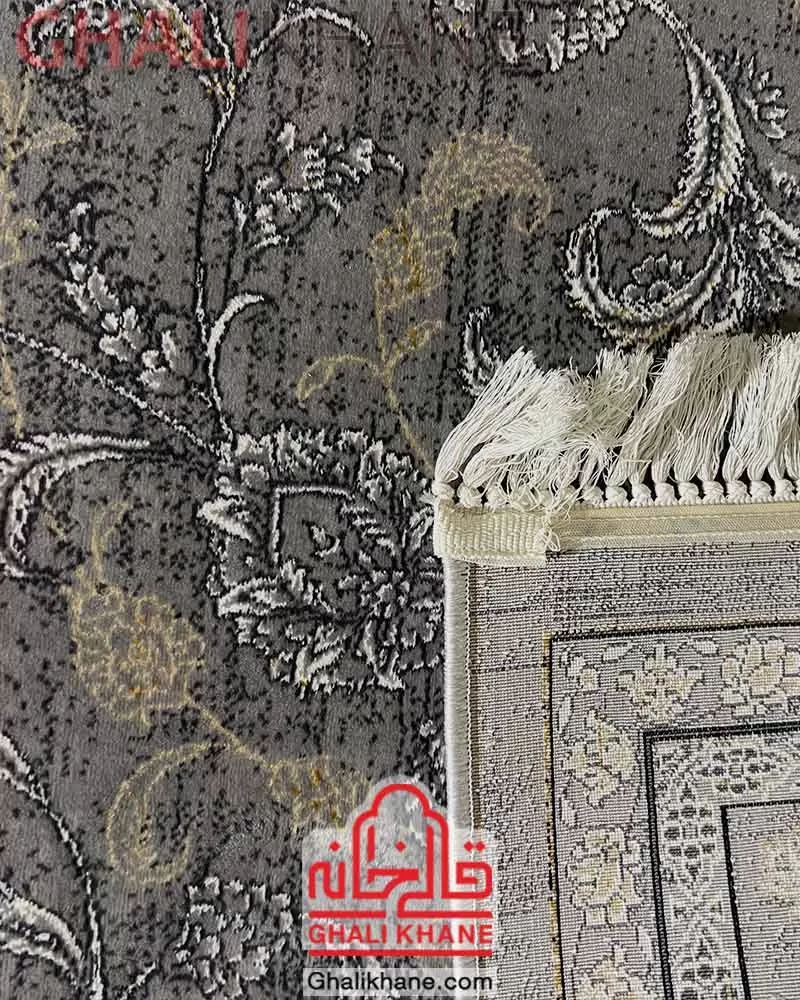 فرش زمرد مشهد 700 شانه کد 35070 طوسی روشن