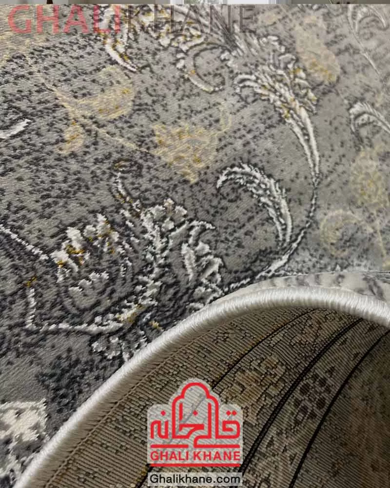 فرش زمرد مشهد 700 شانه کد 35070 طوسی روشن