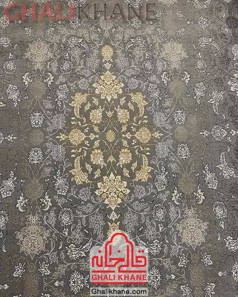 فرش مدرن زمرد مشهد 700 شانه کد 35072 طوسی روشن