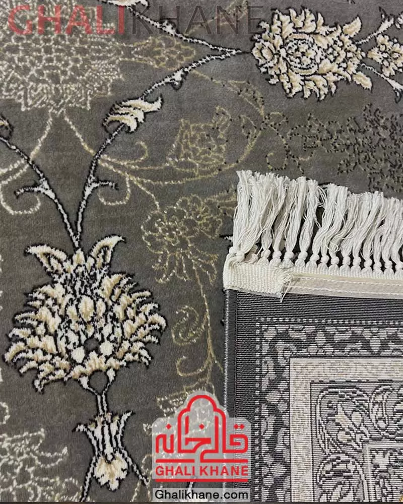 فرش مدرن زمرد مشهد 700 شانه کد 35072 طوسی روشن