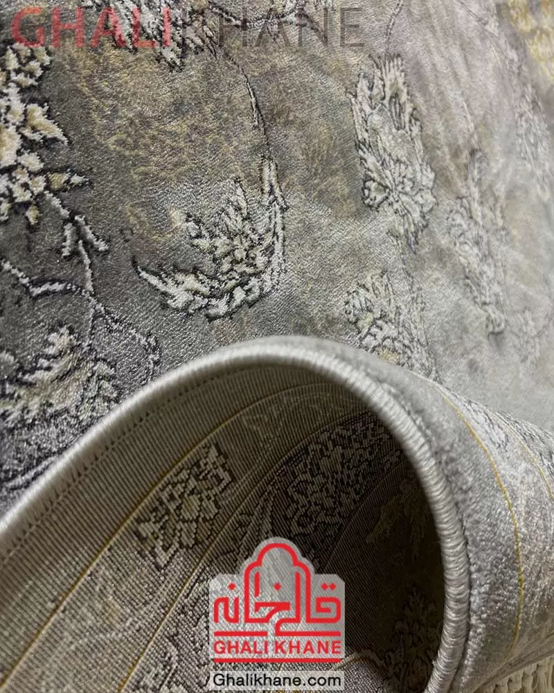 فرش زمرد مشهد 700 شانه کد 35074 طوسی تیره