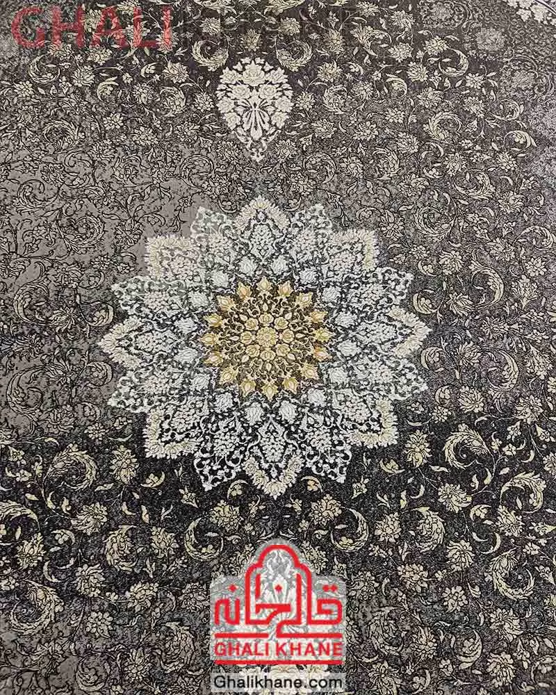 فرش زمرد مشهد 700 شانه کد 35079 طوسی تیره