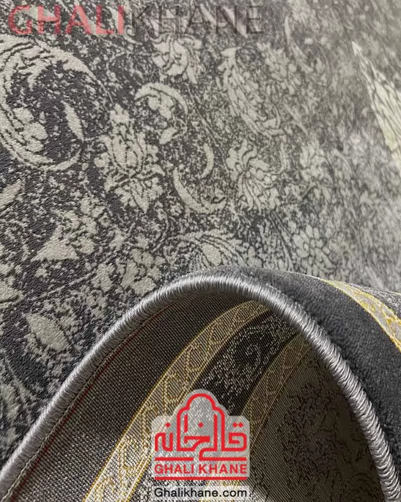 فرش زمرد مشهد 700 شانه کد 35079 طوسی روشن