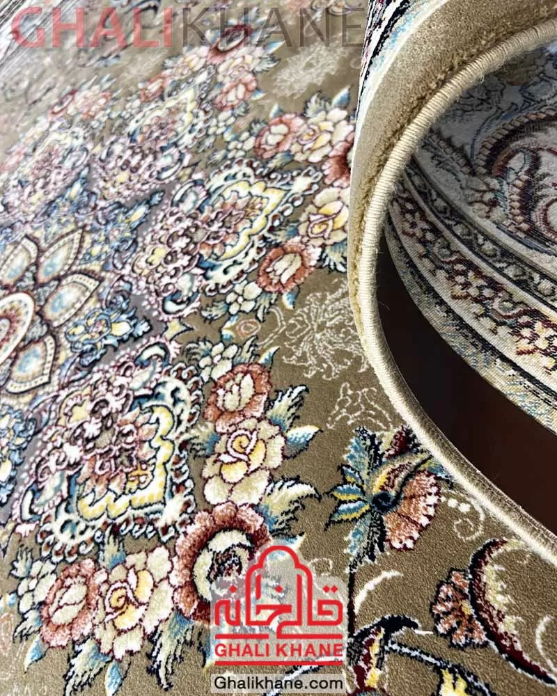 فرش ماشینی مشهد 700 شانه کد 722146 گردویی