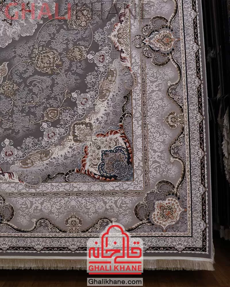 فرش نگین مشهد 1500 شانه کد 1504 طوسی