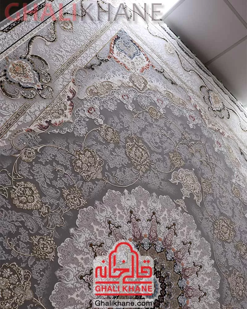 فرش نگین مشهد 1500 شانه کد 1504 طوسی