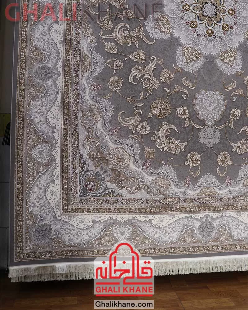فرش نگین مشهد 1500 شانه کد 1505 طوسی