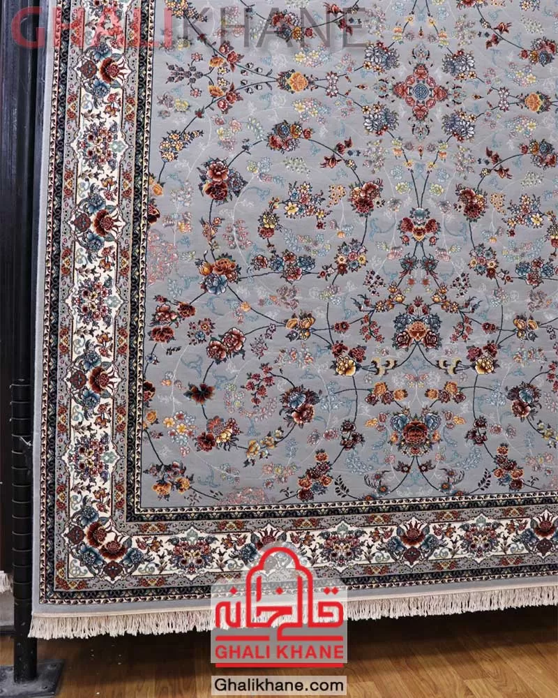فرش ماشینی مشهد 700 شانه کد 722111 طوسی