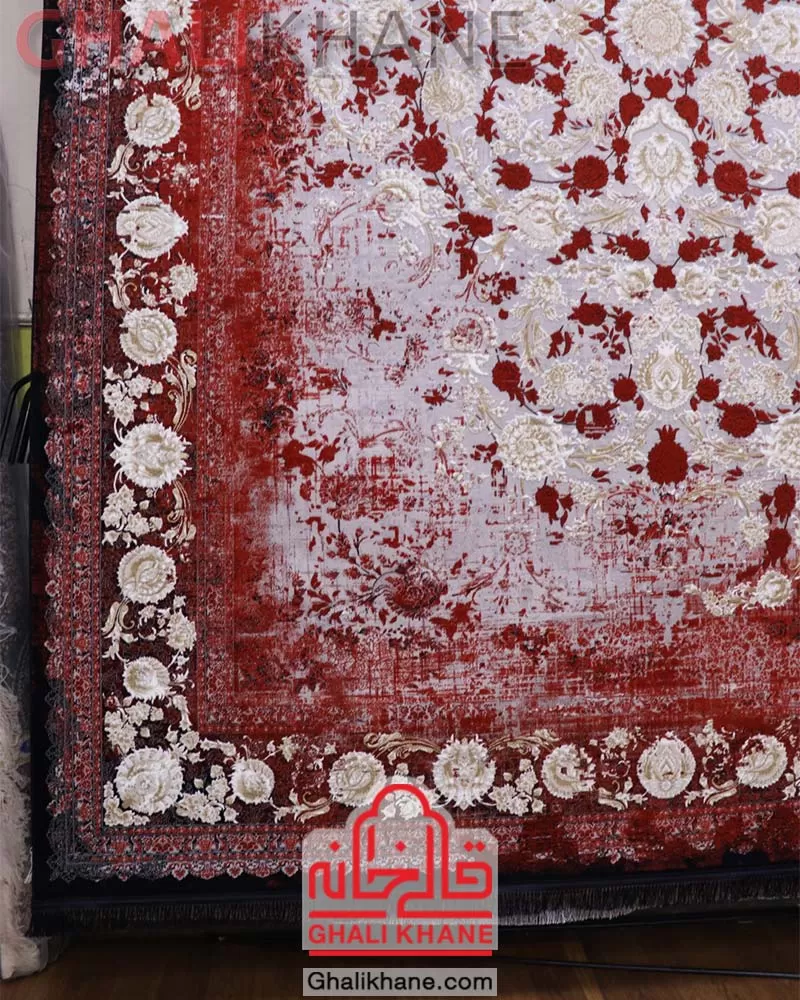 فرش مشهد کد 803592 سرمه ای