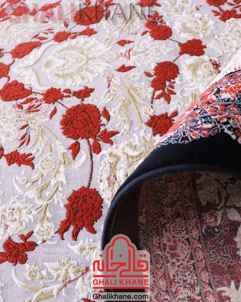 فرش 1200 شانه مدرن مشهد کد 803592 سرمه ای