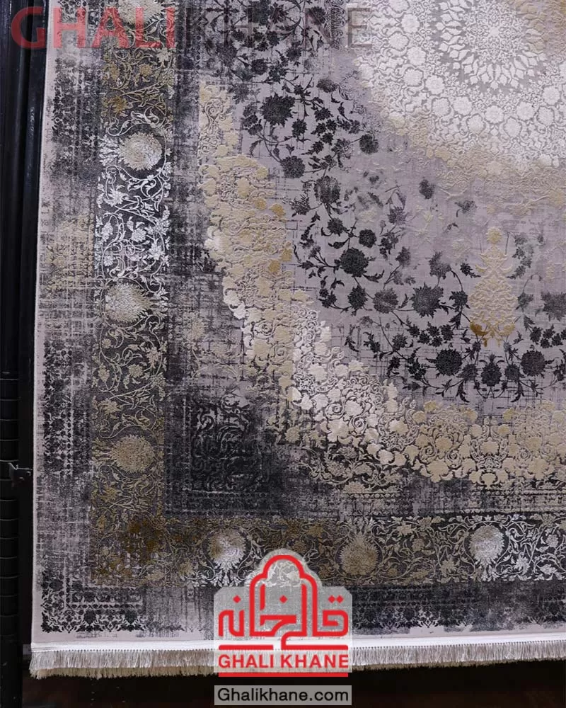 فرش مدرن مشهد کد 803603 نقره ای