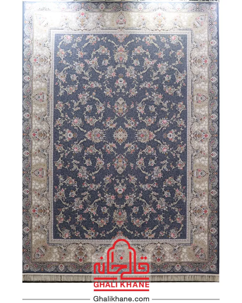 فرش مشهد 1200 شانه کد 803606 خاکستری