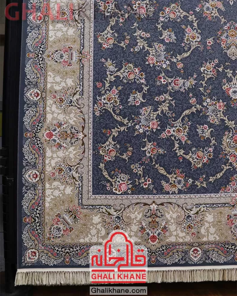 فرش مشهد 1200 شانه کد 803606 خاکستری