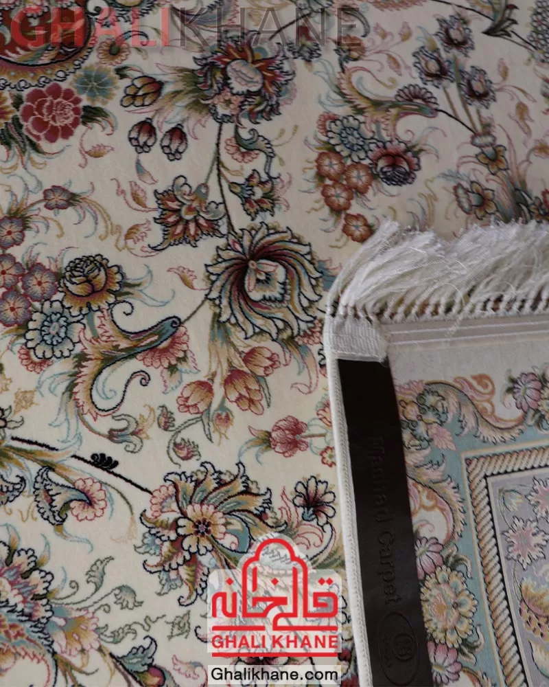 فرش مشهد کد 815030 کرم