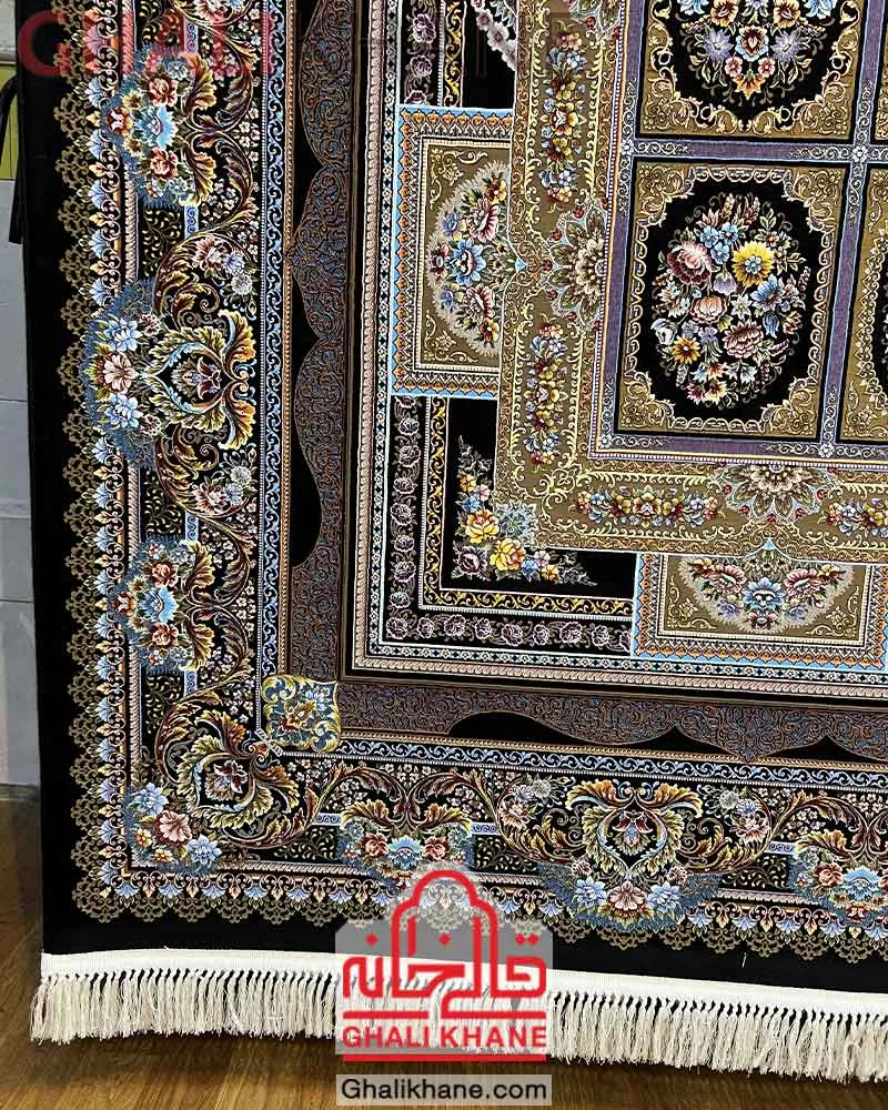 فرش مشهد کد 815050 سرمه ای