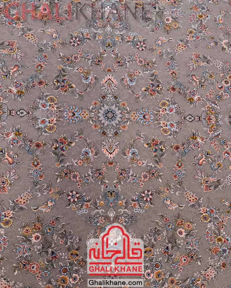 فرش مشهد 1200 شانه کد 802113 طوسی