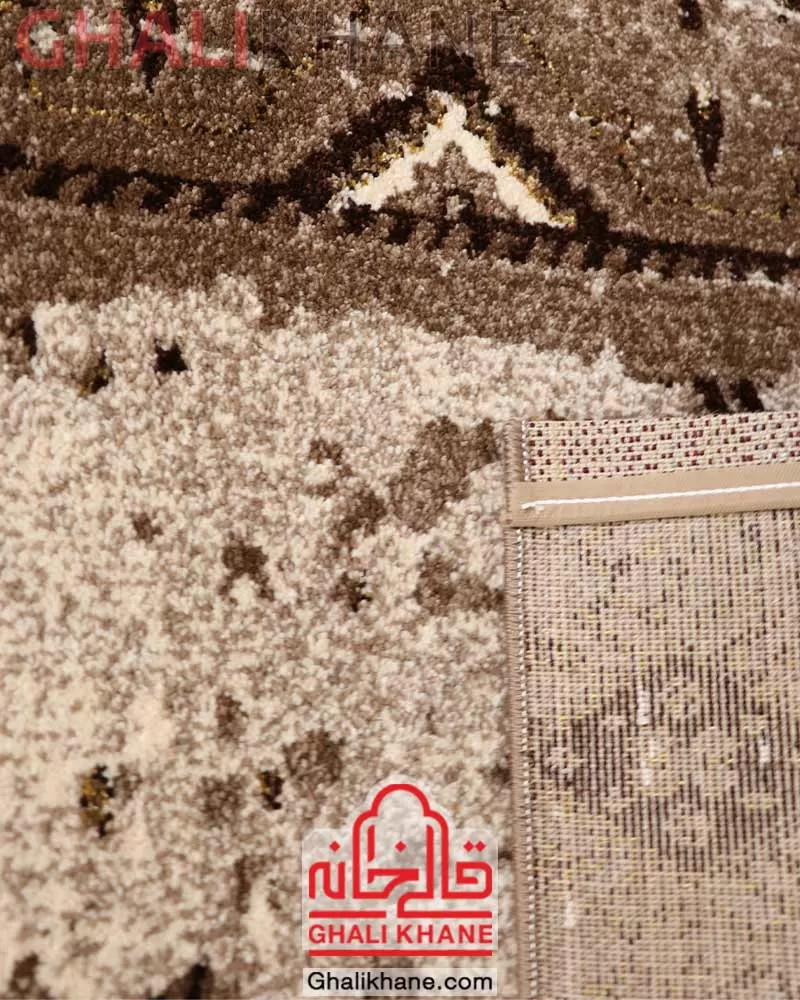 گلیم فرش ماشینی ساوین کد 2098 کرم