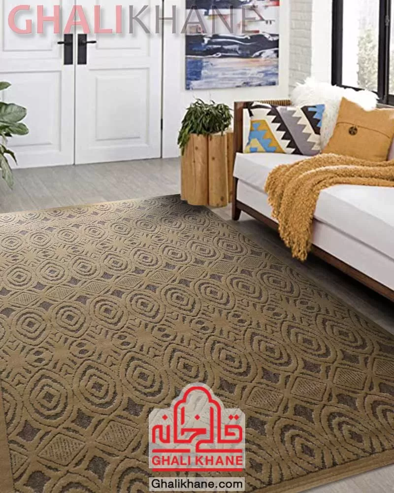 گلیم فرش ساوین کد 7438 کرم