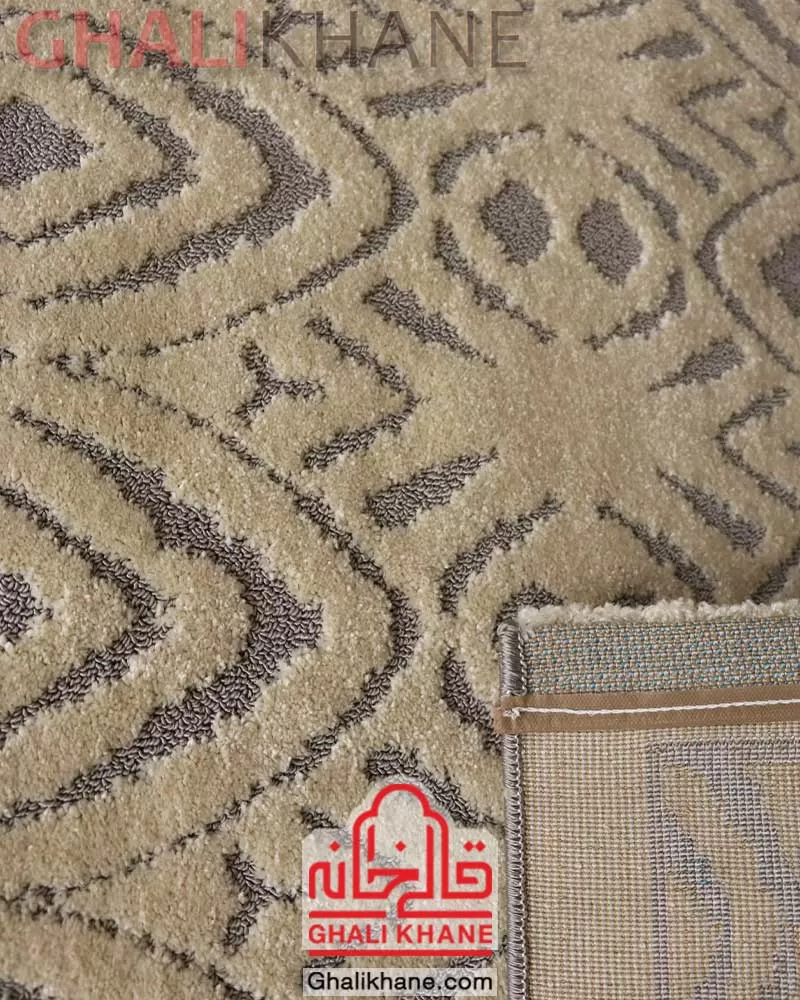 گلیم فرش ساوین کد 7438 کرم