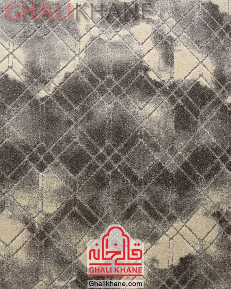 گلیم فرش ساوین کد 7440 نقره ای روشن