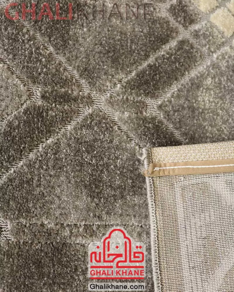 گلیم فرش ساوین کد 7440 نقره ای روشن