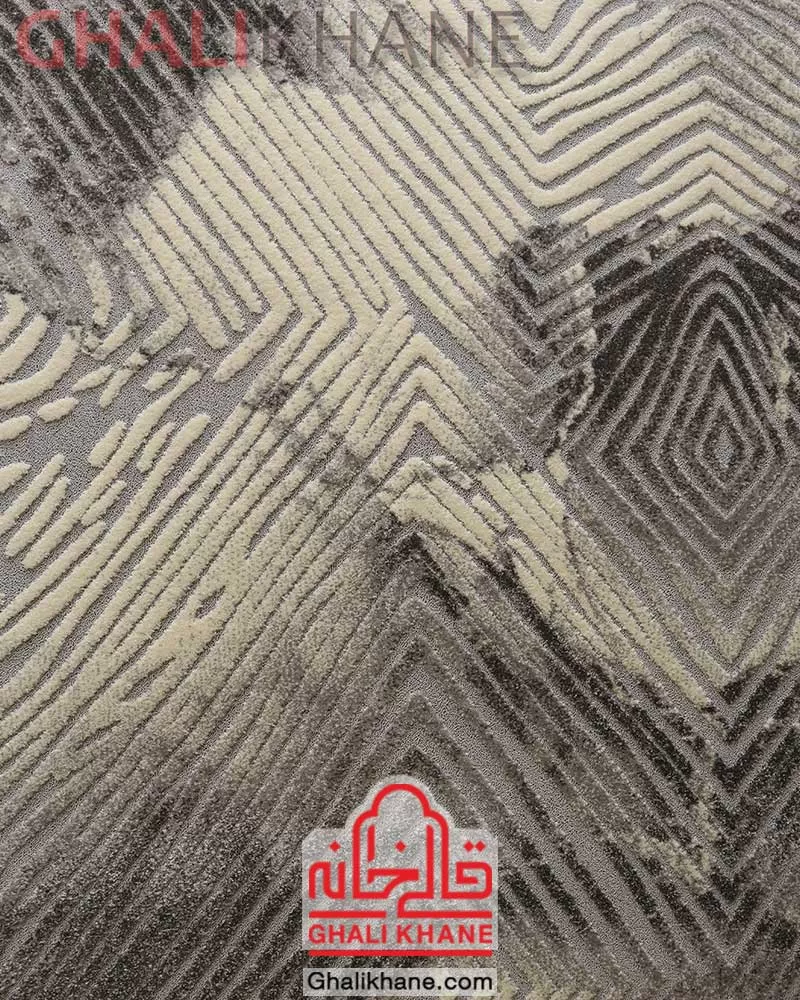 گلیم فرش ساوین کد 7441 نقره ای