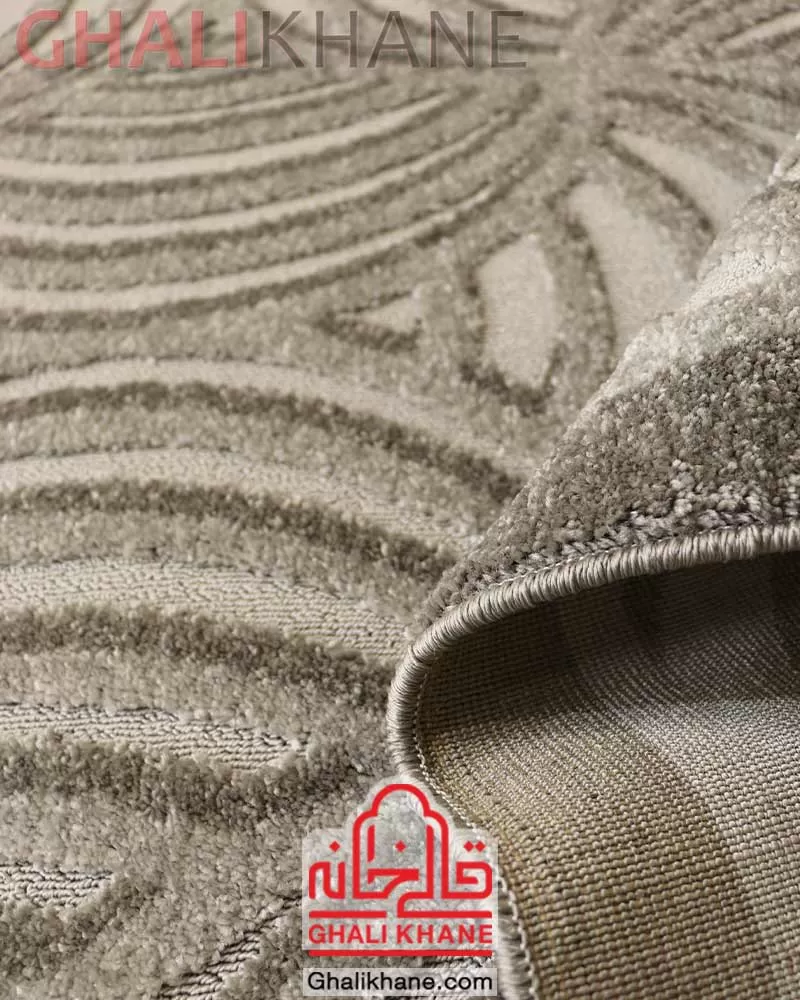 گلیم فرش  ساوین کد 7443 نقره ای