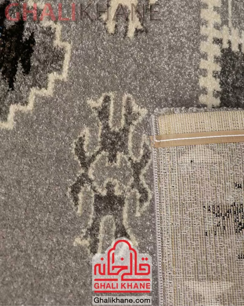 گلیم فرش ساوین کد 4142 نقره ای روشن
