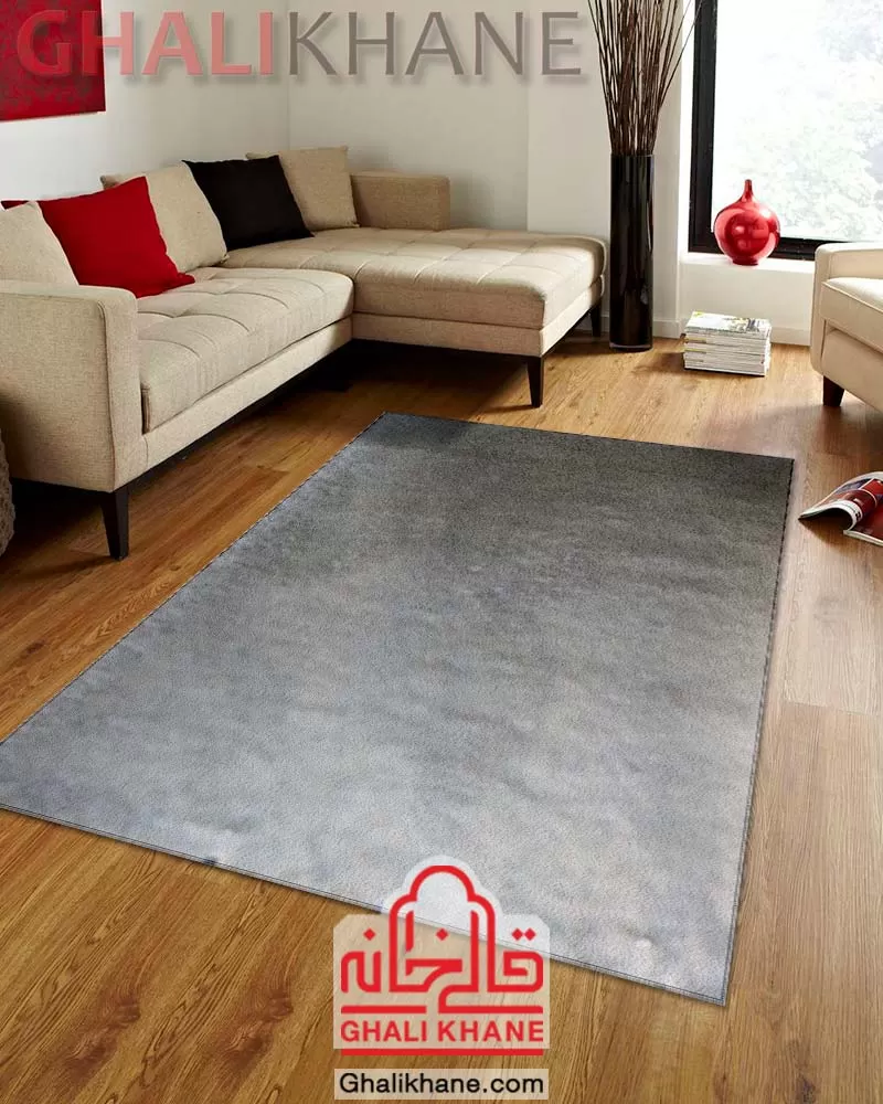 فرش شگی سه بعدی 3D رنگ شیری