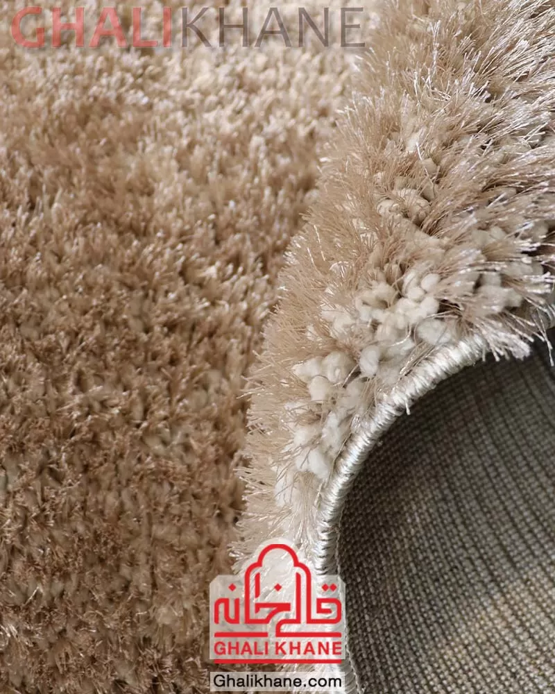 فرش شگی تری دی 3D رنگ نسکافه ای