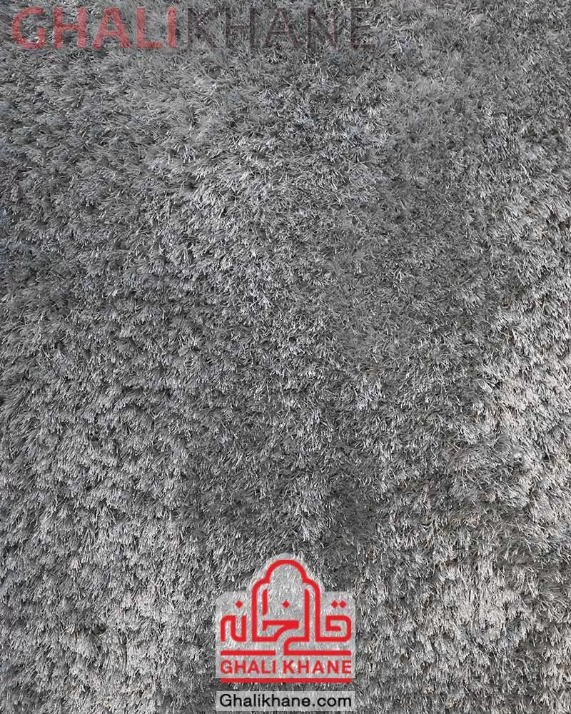 فرش شگی سه بعدی  رنگ نقره ای