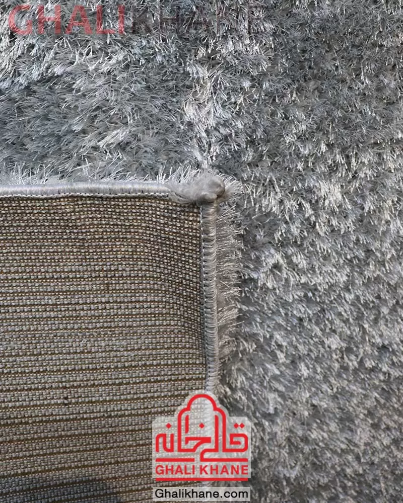 فرش شگی سه بعدی  رنگ نقره ای