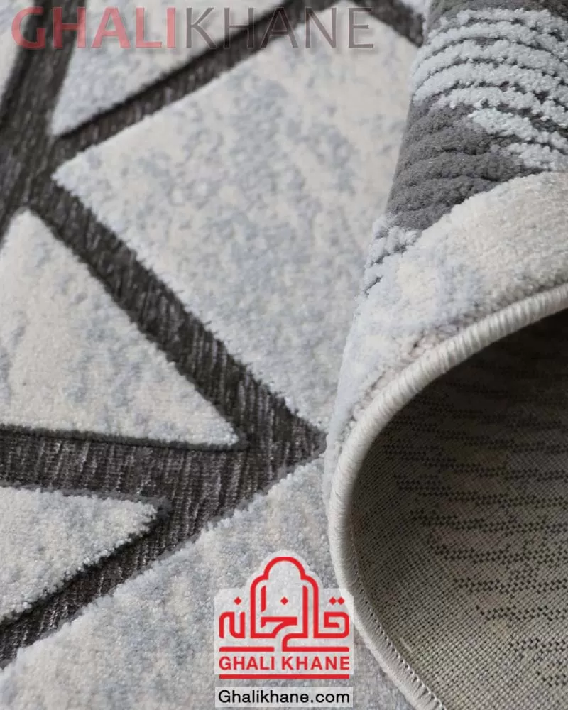 فرش ماشینی طرح تیفانی کد 6003 زمینه طوسی