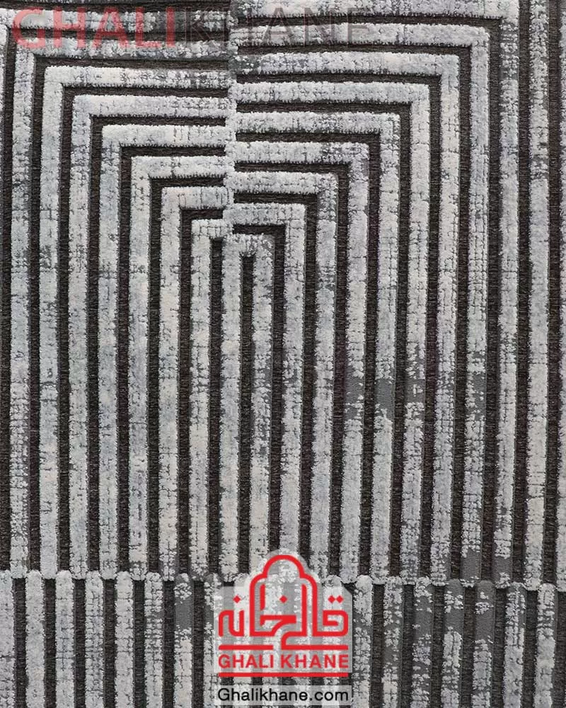 فرش ماشینی طرح تیفانی کد 6008 زمینه طوسی