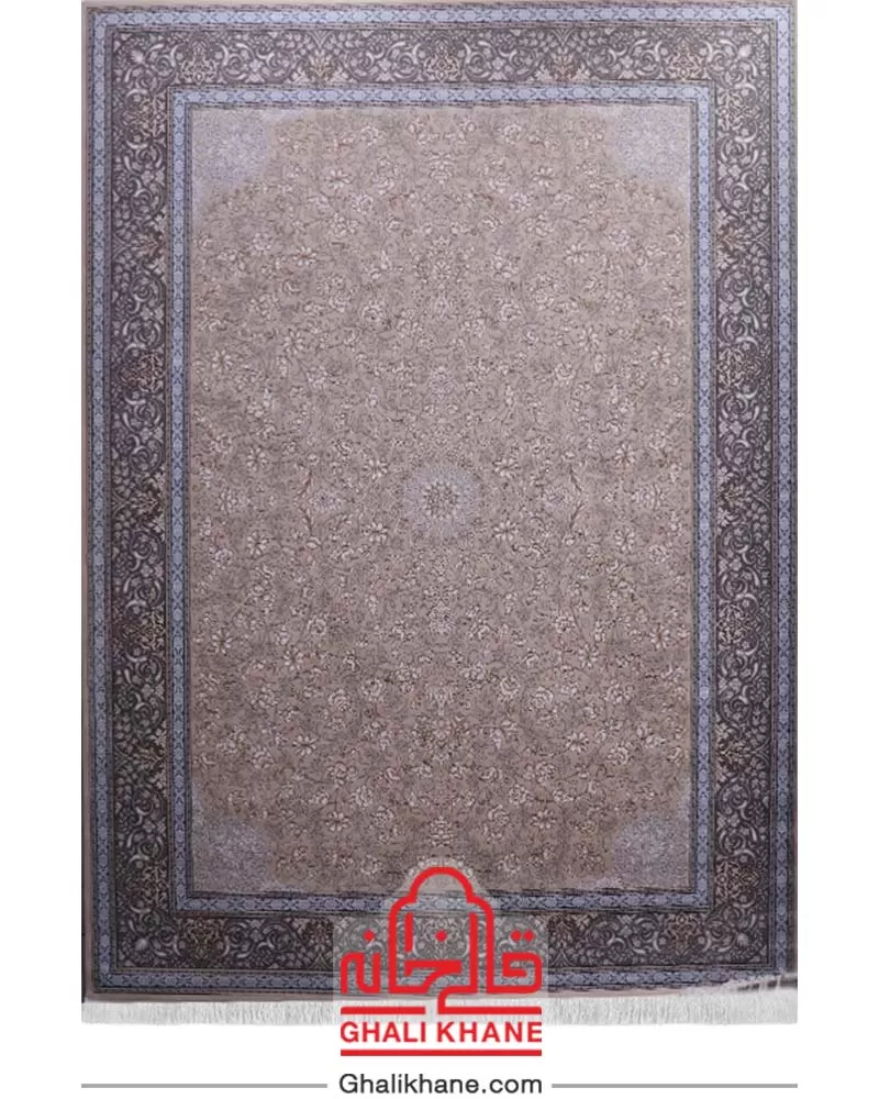 فرش زمرد مشهد 700 شانه طرح افشان کرم کد 28001