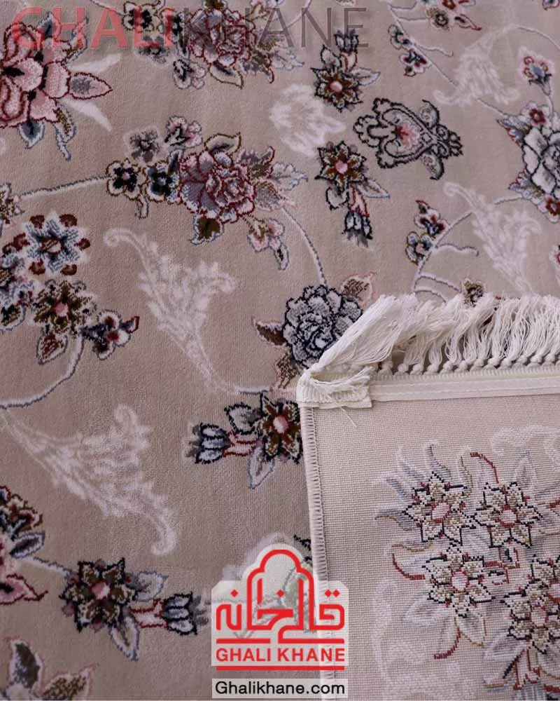 فرش زمرد مشهد 700 شانه کد 28002 کرم