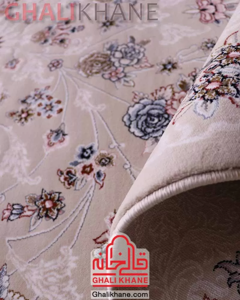 فرش زمرد مشهد 700 شانه کد 28002 کرم