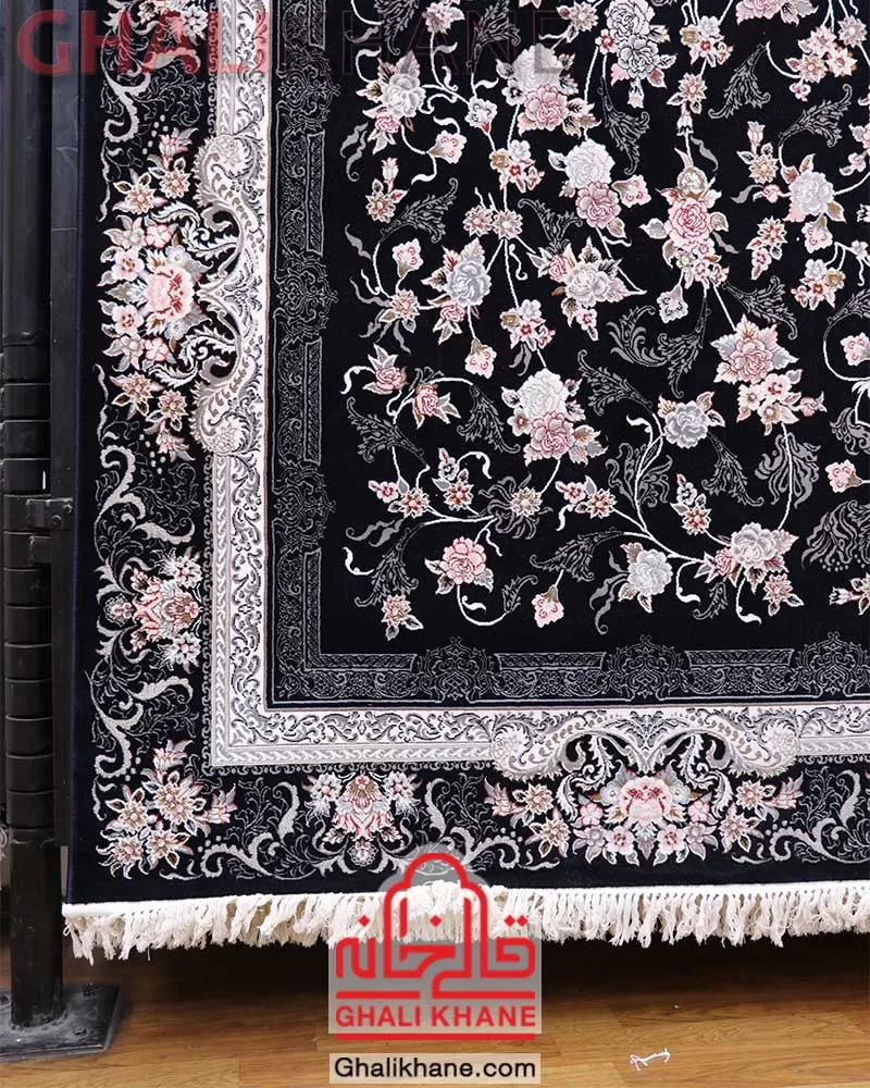 فرش زمرد مشهد 700 شانه کد 28002 سرمه ای