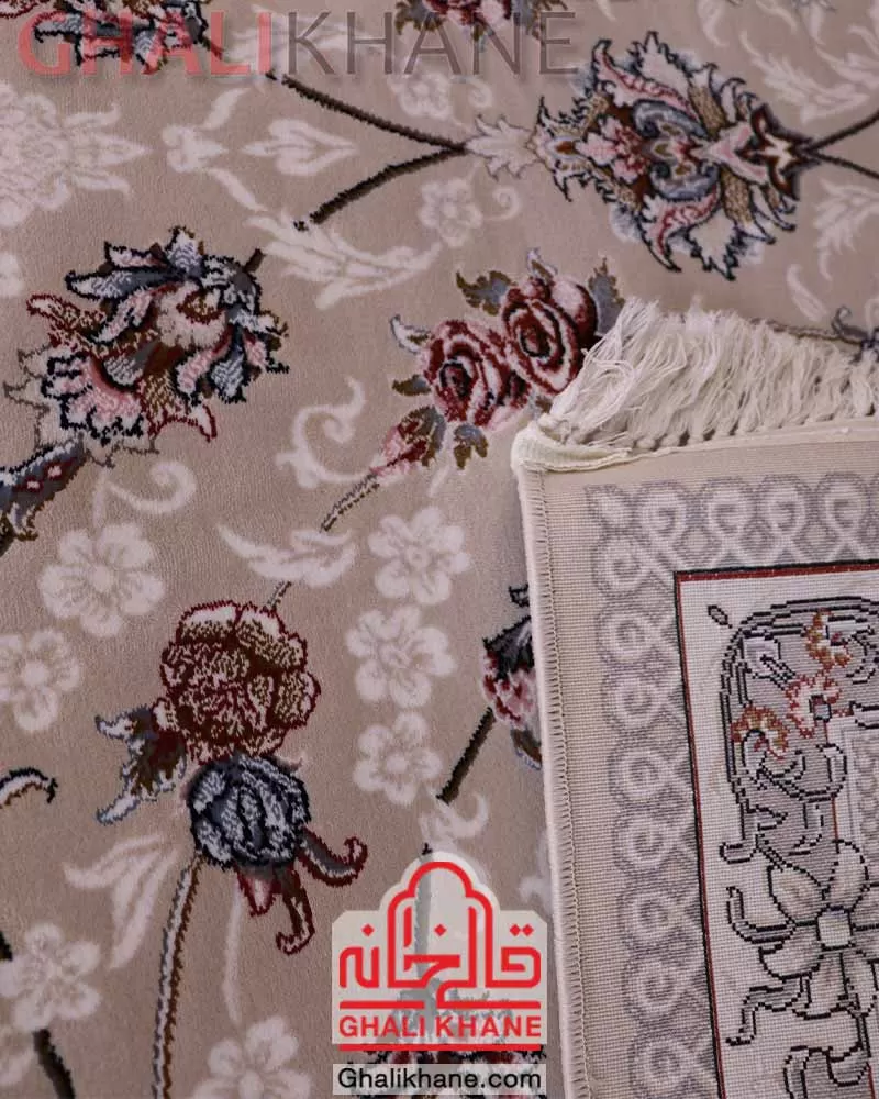 فرش زمرد مشهد 700 شانه کد 28003 کرم